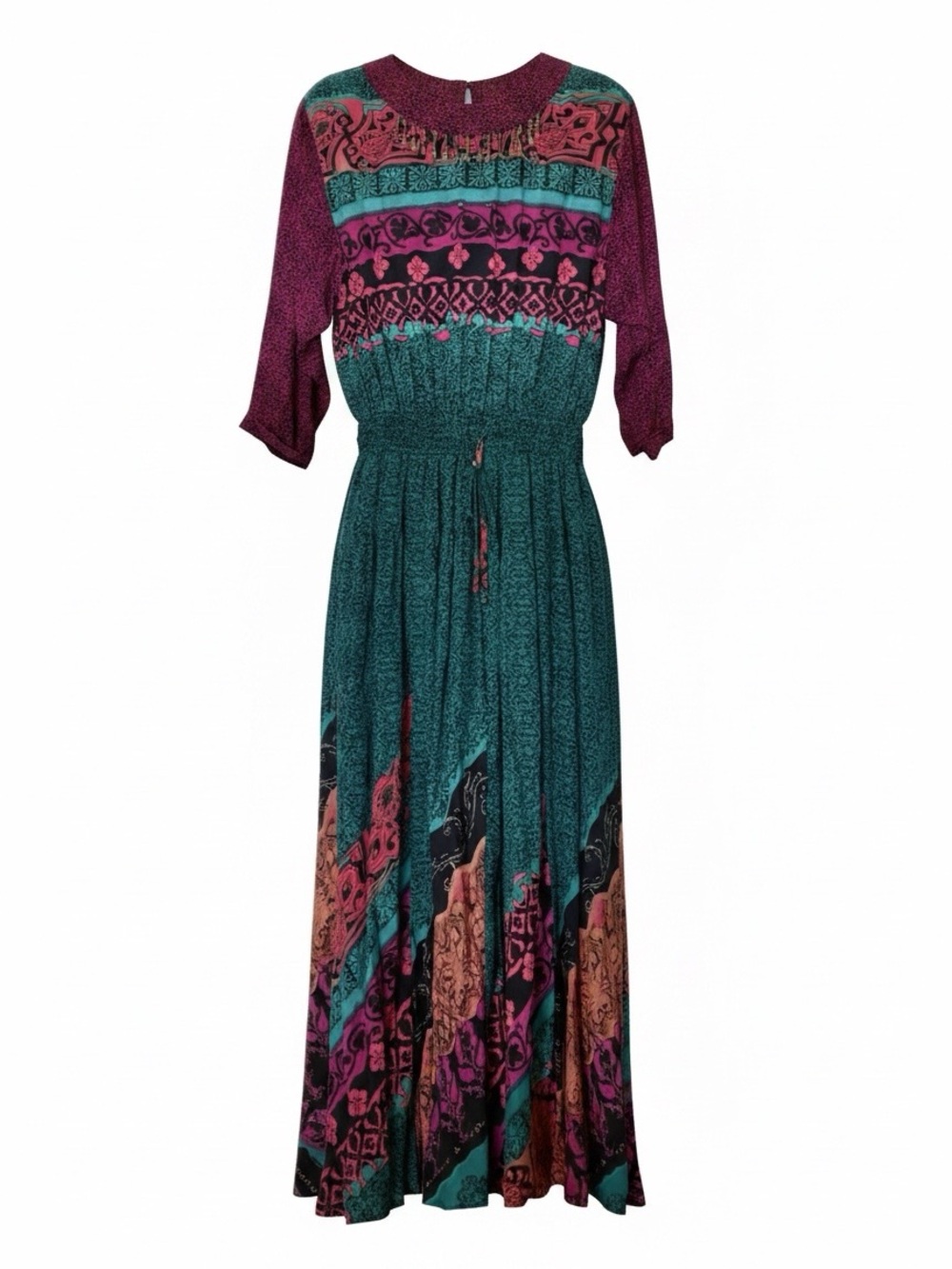 Vintage 1990s Carole Little Boho Maxi Dress